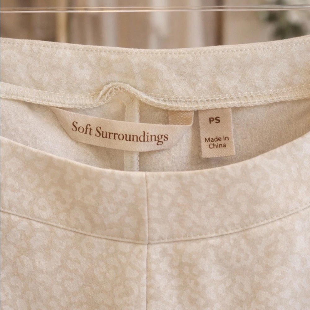 Soft Surroundings Cream High-Rise Slim Trousers - Picture 3 of 3